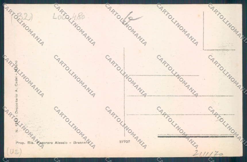 Bolzano Brennero Stazione Treno cartolina RB5251 – retro