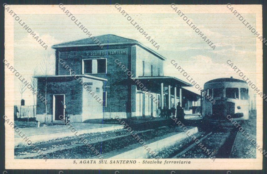 Ravenna Sant'Agata sul Santerno Stazione Treno cartolina RB5252 – fronte
