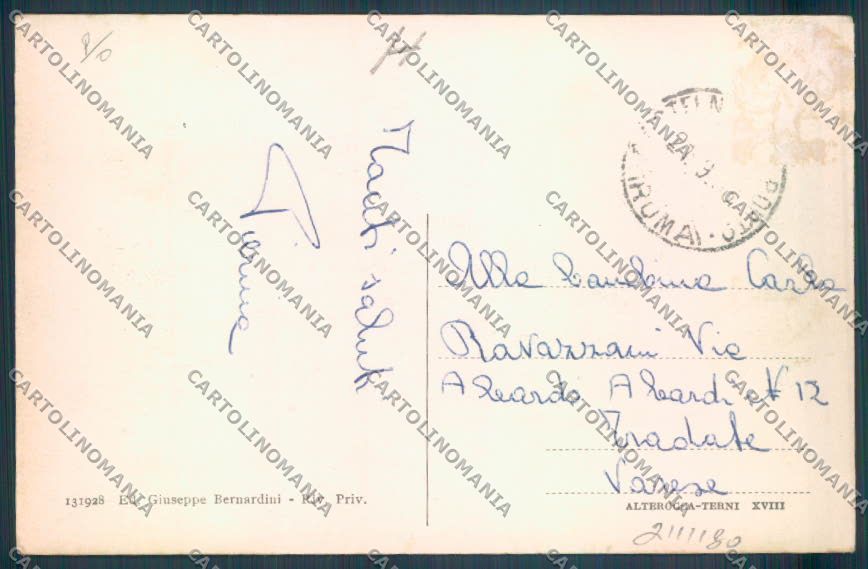 Roma Castelnuovo di Porto Stazione Treno cartolina RB5254 – retro