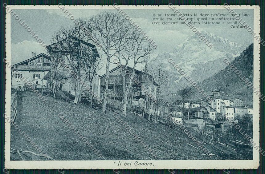 Belluno Cadore Carducci cartolina RB5260 – fronte
