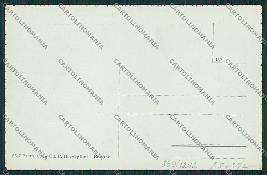 Belluno Cadore Carducci cartolina RB5260 – retro