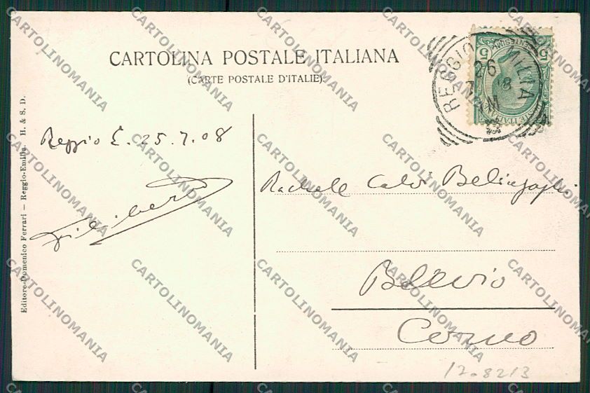 Reggio Emilia Città cartolina RB5278 – retro
