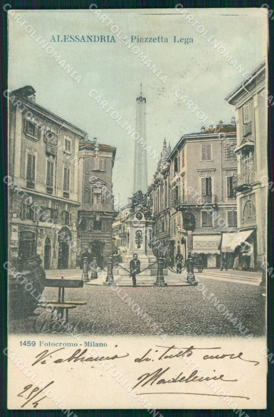 Alessandria Città Piazzetta Lega Fotocromo 1459 cartolina RB5385 – fronte