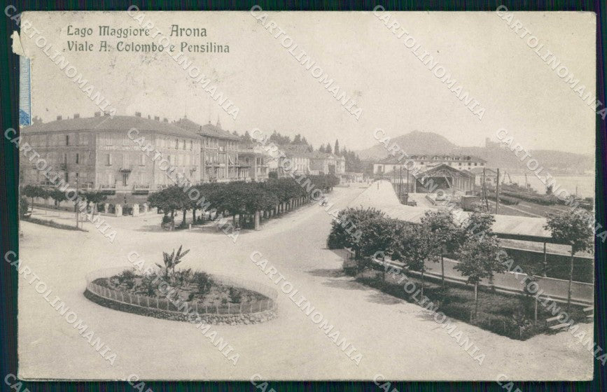 Novara Arona Lago Maggiore Viale Colombo Pensilina cartolina RB5394 – fronte