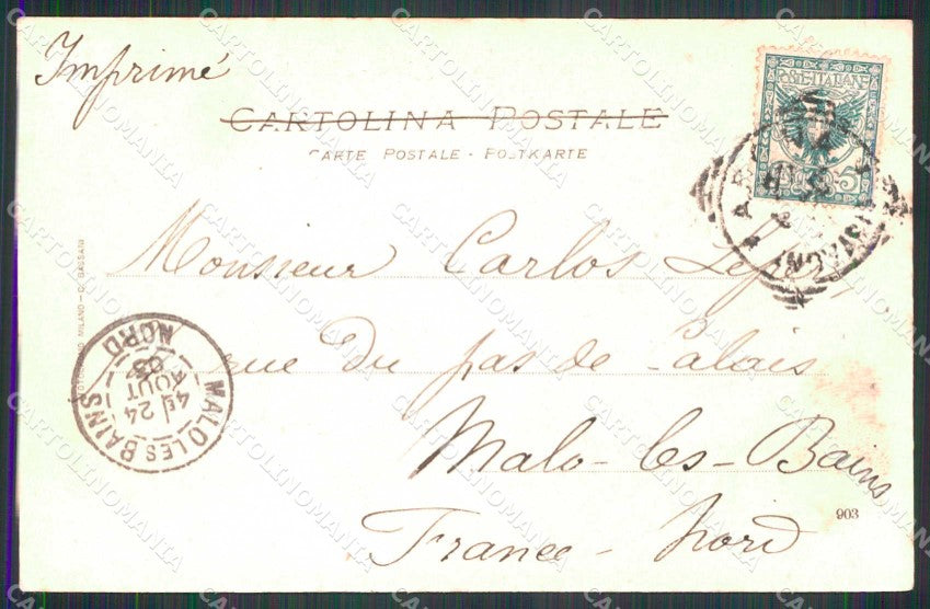 Novara Arona Lago Maggiore Barche Fotocromo 1527 cartolina RB5402 – retro