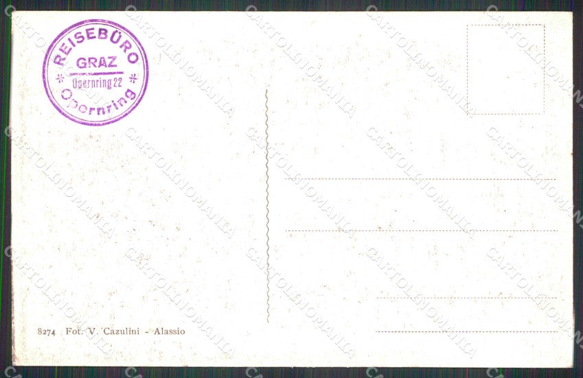 Savona Alassio Pensione Meluccio cartolina RB5410 – retro