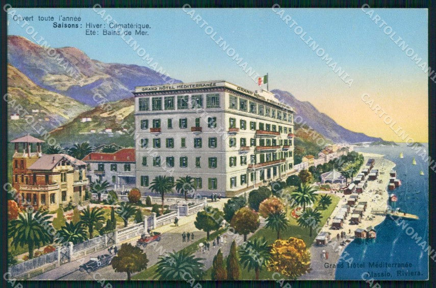 Savona Alassio Riviera Grand Hotel Méditerranée cartolina RB5412 – fronte