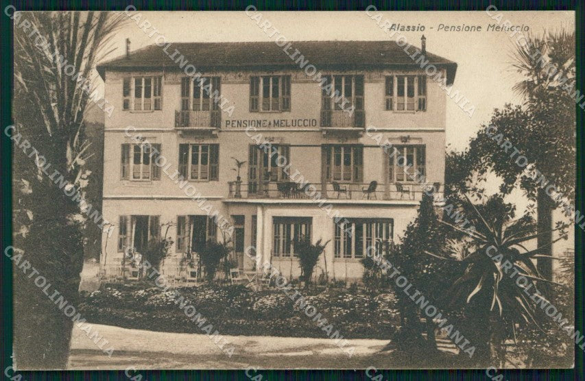 Savona Alassio Pensione Meluccio cartolina RB5413 – fronte