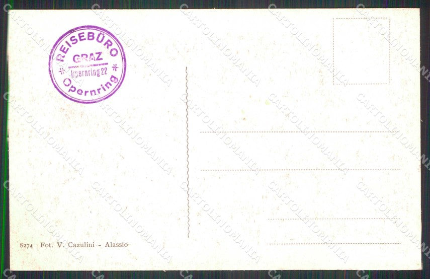 Savona Alassio Pensione Meluccio cartolina RB5414 – retro