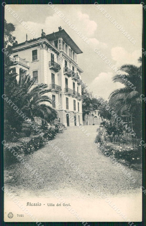 Savona Alassio Villa dei Fiori Brunner 7021 cartolina RB5424 – fronte