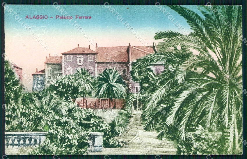Savona Alassio Palazzo Ferrero SCOLLATA cartolina RB5433 – fronte