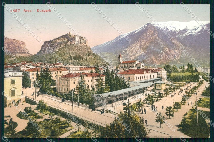 Trento Arco Parco per Cure Termali Castello cartolina RB5478 – fronte