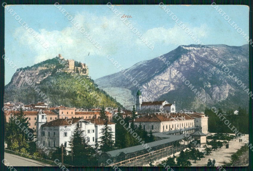 Trento Arco Parco per Cure Termali Castello cartolina RB5479 – fronte