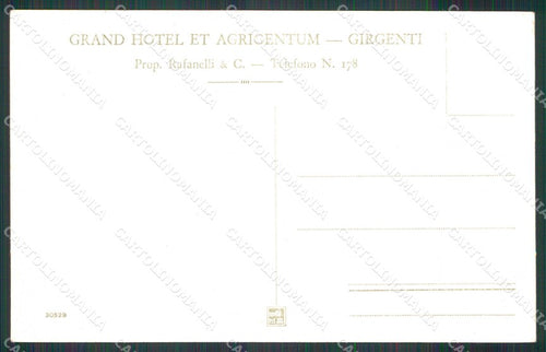 Agrigento Città Grand Hotel et Agrigentum cartolina RB5483 – retro