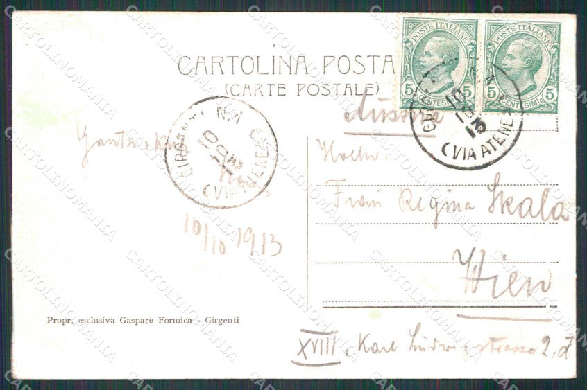 Agrigento Città Esterno del Duomo cartolina RB5492 – retro