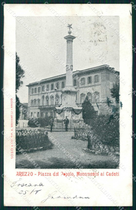Arezzo Città Piazza del Popolo Monumento ai Caduti cartolina RB5498 – fronte