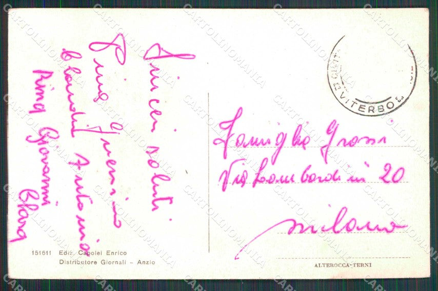 Roma Anzio Via Claudio Paolini Alterocca 151611 cartolina RB5520 – retro
