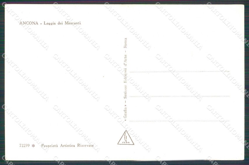 Ancona Città Loggia dei Mercanti cartolina RB5531 – retro