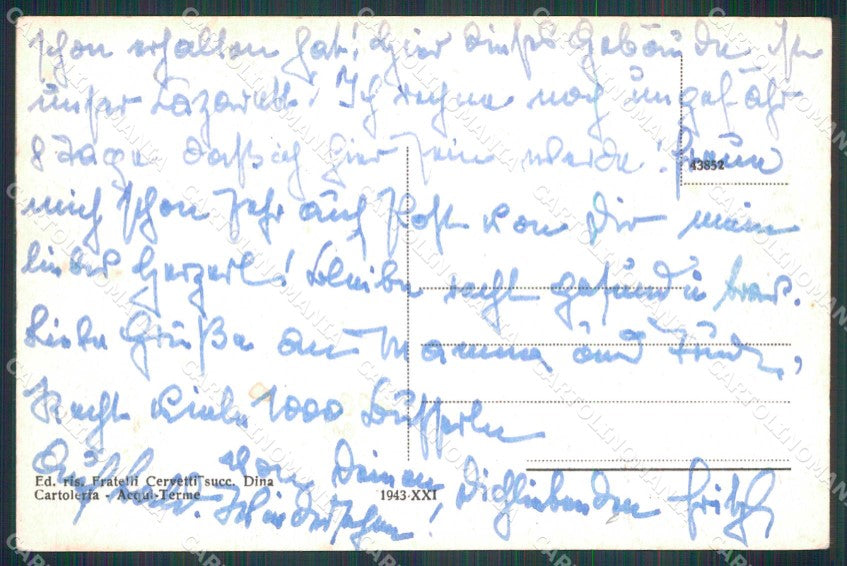 Alessandria Acqui Terme Stabilimento Termale Militare cartolina RB5544 – retro