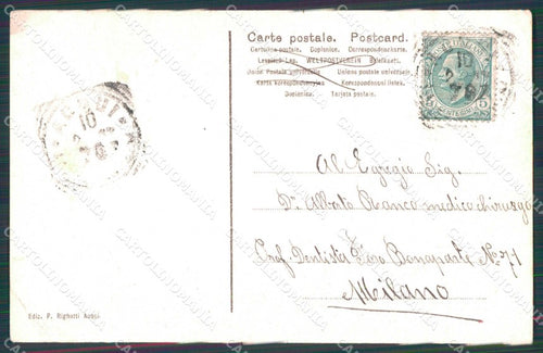 Alessandria Acqui Terme Fontana della Bollente PIEGHINA cartolina RB5548 – retro