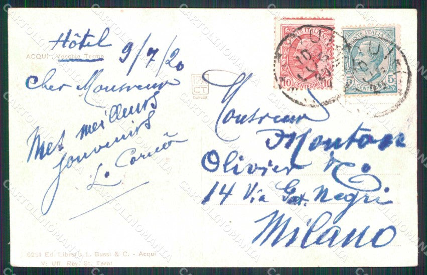 Alessandria Acqui Terme Vecchie Terme cartolina RB5549 – retro