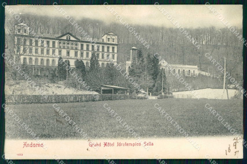 Biella Andorno Micca Grand Hotel Idroterapico Sella cartolina RB5551 – fronte