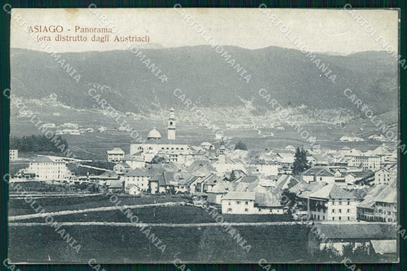 Vicenza Asiago Panorama Distrutto dagli Austriaci cartolina RB5553 – fronte