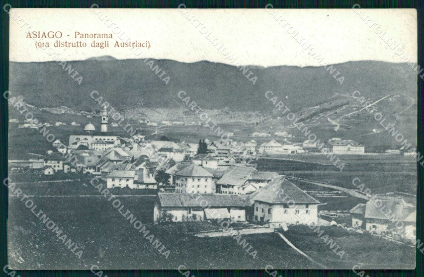Vicenza Asiago Panorama Distrutto dagli Austriaci cartolina RB5554 – fronte