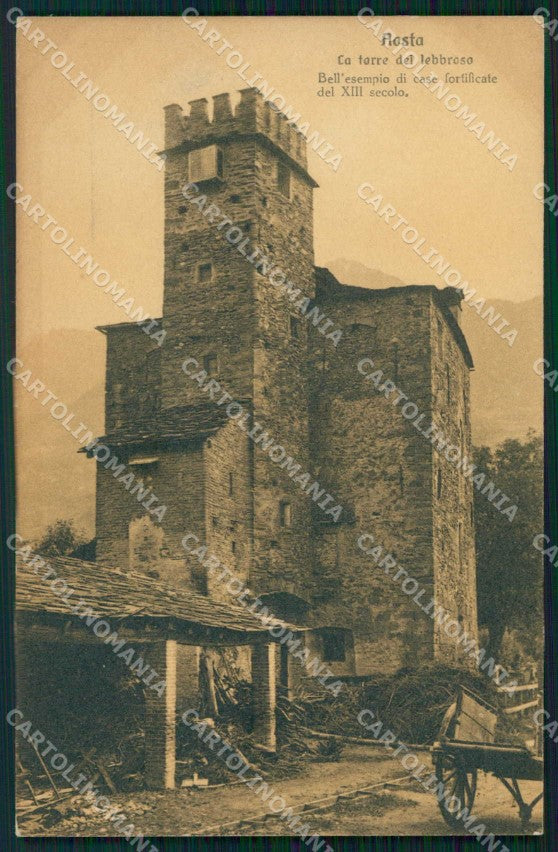 Aosta Città Torre del Lebbroso SCOLLATA Brunner 4880 cartolina RB5570 – fronte