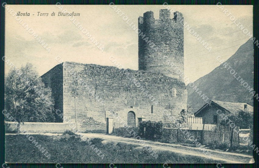 Aosta Città Torre di Bramafam cartolina RB5572 – fronte