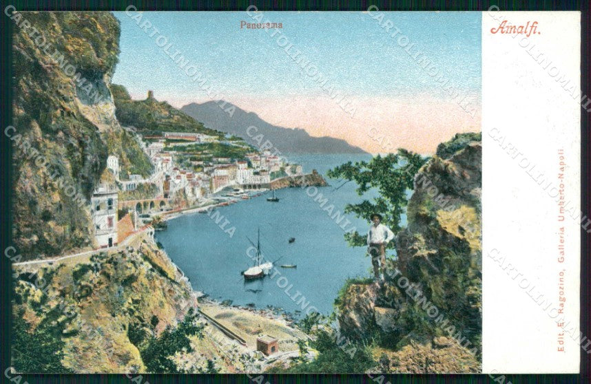 Salerno Amalfi Veduta Generale Barca cartolina RB5573 – fronte