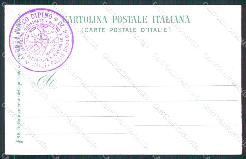 Salerno Amalfi Veduta Generale Barca cartolina RB5573 – retro