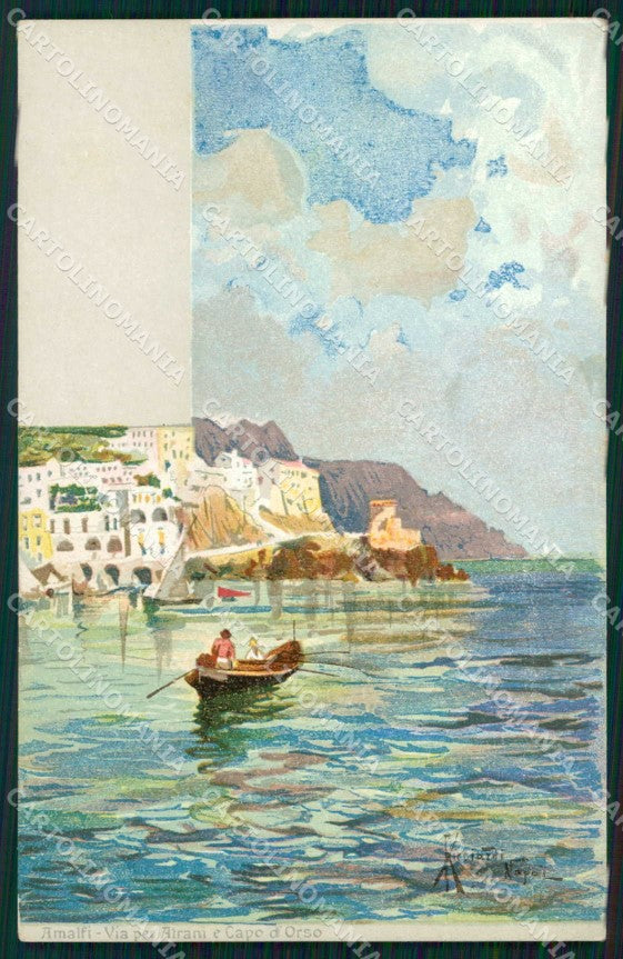 Salerno Amalfi Via per Atrani Capo d'Orso Ricciardi cartolina RB5582 – fronte