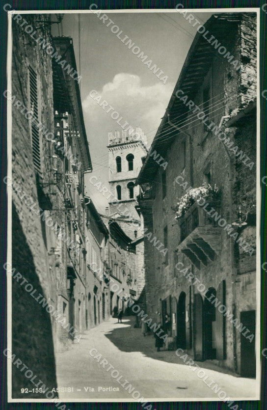 Perugia Assisi Via Portica Brunner 92 158 Foto cartolina RB5589 – fronte