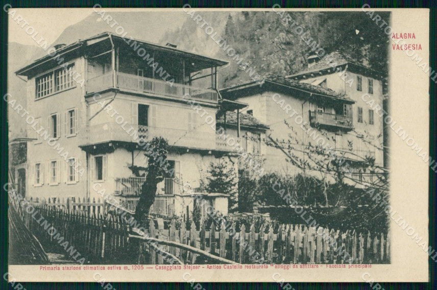 Vercelli Alagna Valsesia Facciata Principale Caseggiato Stejner cartolina RB5598 – fronte