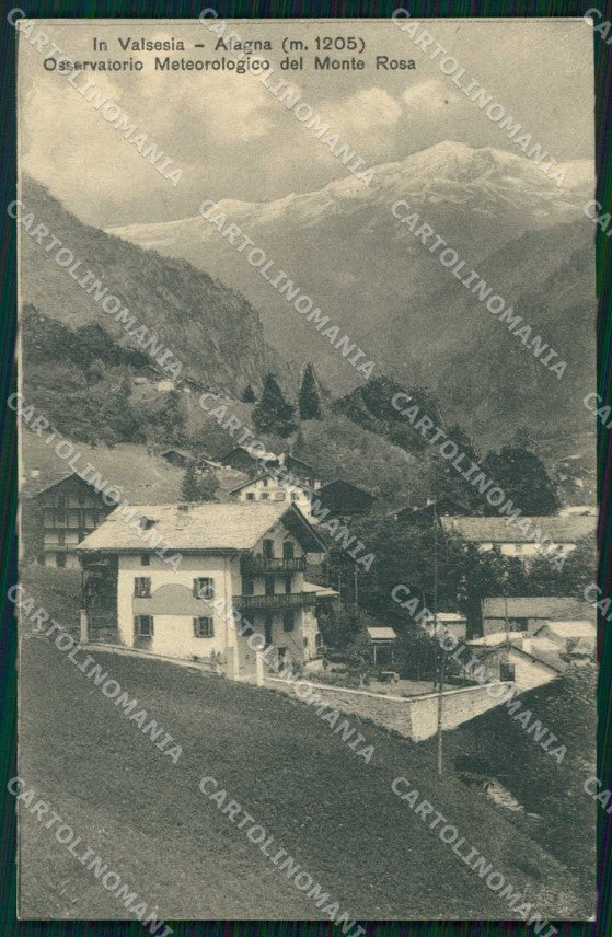 Vercelli Alagna Valsesia Osservatorio Meteorologico Zanfa cartolina RB5600 – fronte