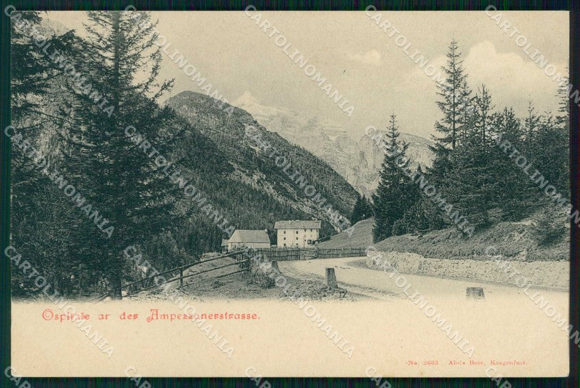 Belluno Cortina d'Ampezzo Strada per Ospedale cartolina RB5606 – fronte
