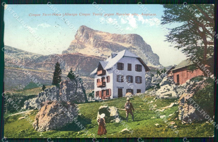 Belluno Cortina d'Ampezzo Albergo Cinque Torri cartolina RB5610 – fronte