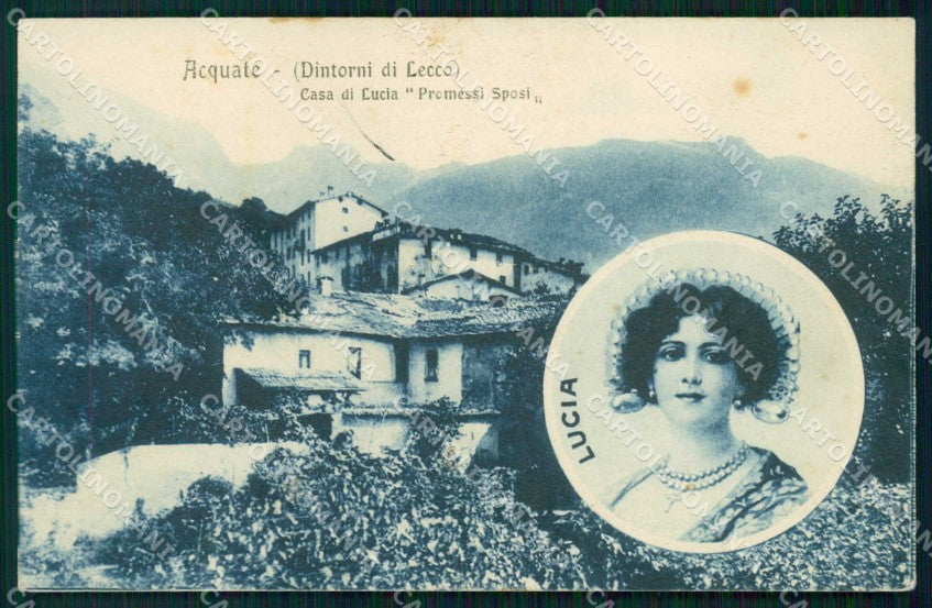Lecco Città Acquate Casa di Lucia Promessi Sposi cartolina RB5616 – fronte