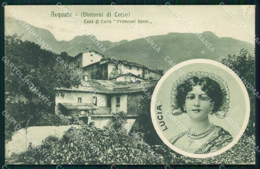 Lecco Città Acquate Casa di Lucia Promessi Sposi cartolina RB5617 – fronte