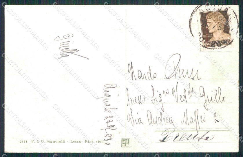Lecco Città Acquate Casa di Lucia Promessi Sposi cartolina RB5617 – retro