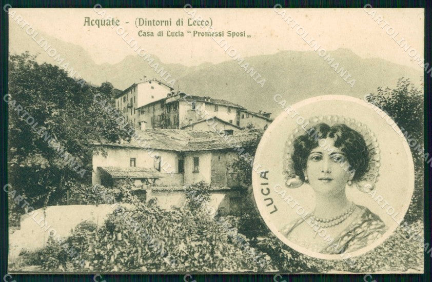 Lecco Città Acquate Casa di Lucia Promessi Sposi cartolina RB5618 – fronte