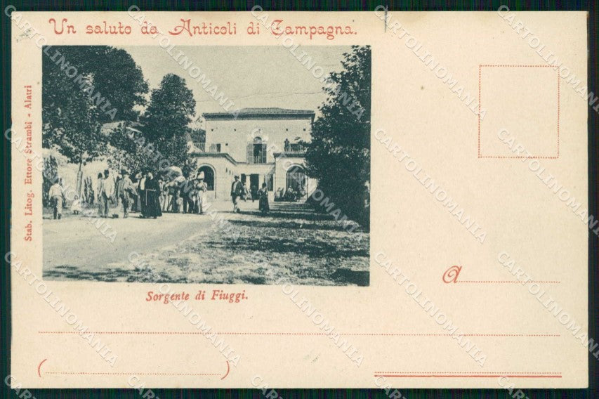 Frosinone Fiuggi Saluto da Sorgente SCOLLATA cartolina RB5620 – fronte