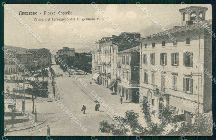 L'Aquila Avezzano Piazza Castello pre Terremoto Alterocca 19393 cartolina RB5630 – fronte