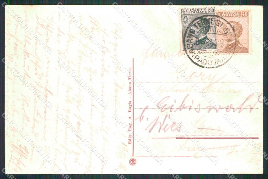 Padova Abano Terme Stabilimento Trieste cartolina RB5641 – retro