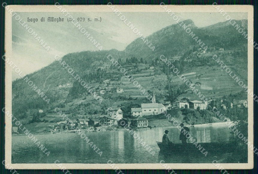 Belluno Alleghe Lago con Barca Breveglieri 7239 cartolina RB5645 – fronte