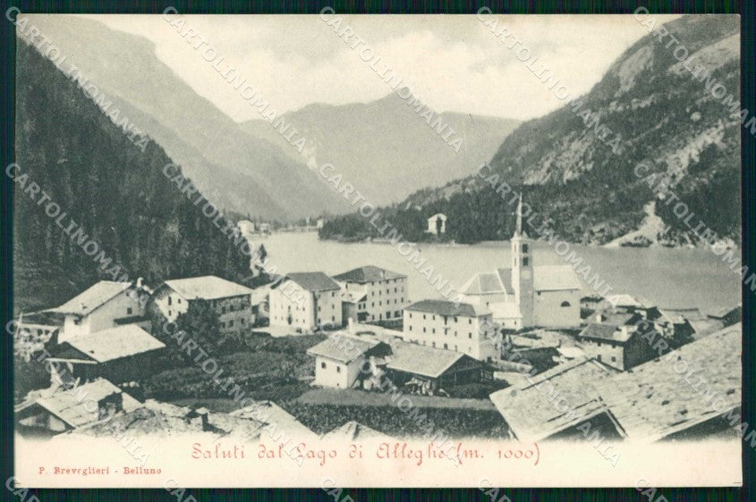 Belluno Alleghe Saluti da Lago Breveglieri cartolina RB5646 – fronte