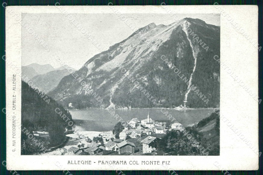 Belluno Alleghe Veduta col Monte Piz Lago cartolina RB5650 – fronte