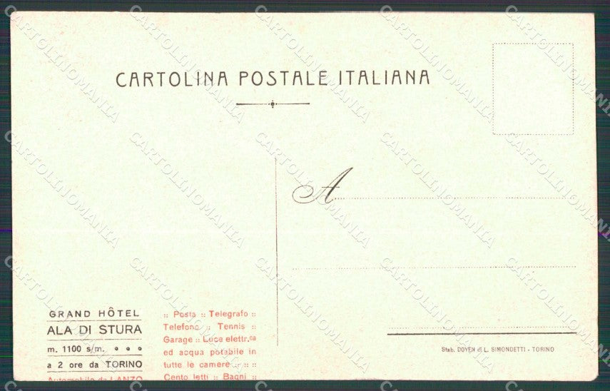 Torino Ala di Stura Grand Hotel Veranda cartolina RB5656 – retro