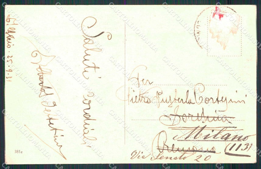 Como Alserio Veduta Generale Lago ABRASA cartolina RB5659 – retro